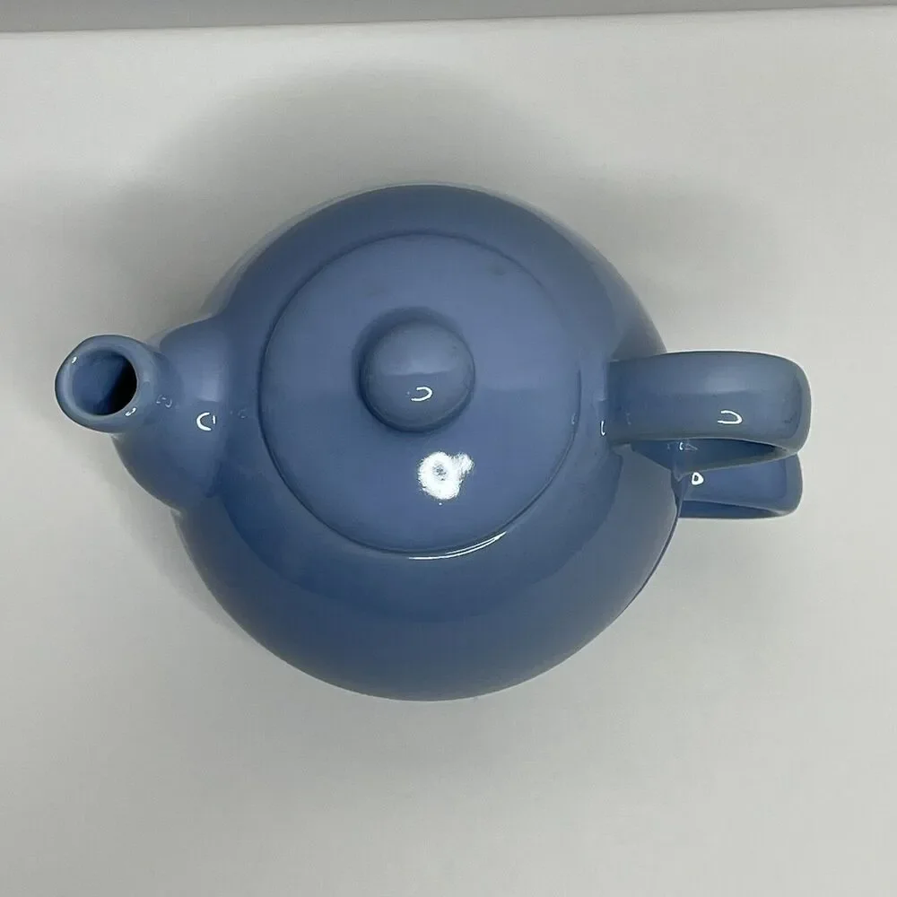 Pier 1 Imports Stoneware Blue Stack-able Teapot & Cup OR‎ Creamer & Sugar